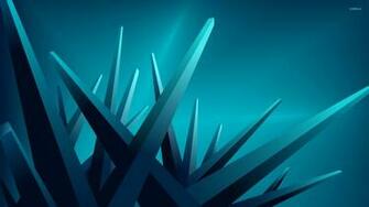 Blue Crystals Wallpaper 3d