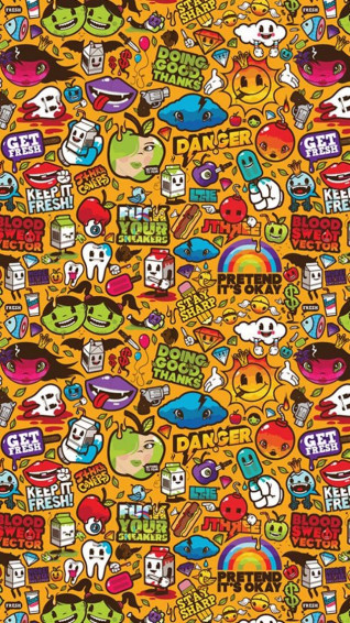 Wallpaper iPhone Cartoon Face