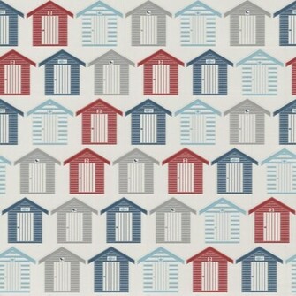 Beside The Seaside Beach Huts Contour Graham Brown Wallpaper