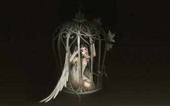 Fnatasy Anime Angel Fairy Women Cage Mood Wallpaper