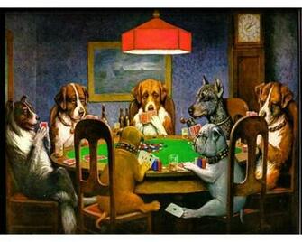 Dogs Playing Poker Wallpaper