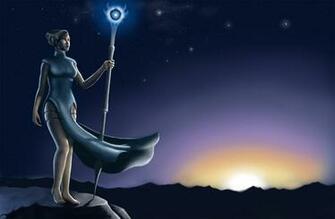 Photo Magic Mage Staff Female Fantasy