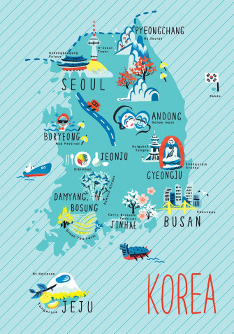 Maps On The Web Korea Illustrated Map