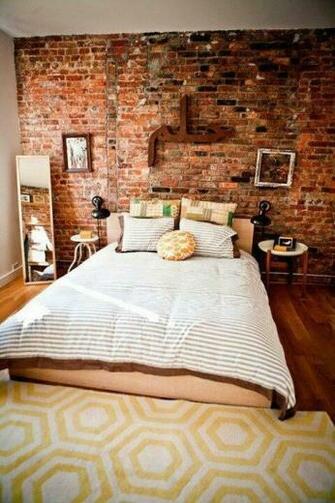 Brick Wallpaper In A Bedroom Texturedwallpaper Net