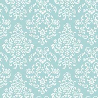 Blue Delicate Document Damask Wall Paper Sticker Outlet