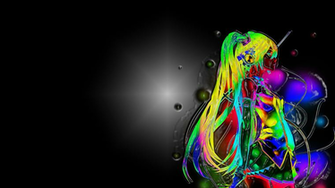 Anime Neon In 3d Computer Wallpaper Desktop Background