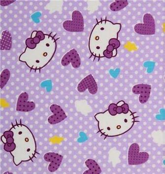 Purple Hello Kitty Fabric