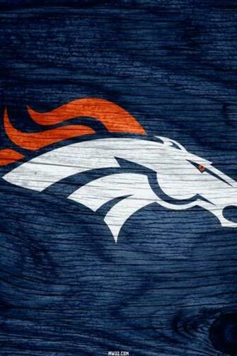 Denver Broncos Blue Weathered Wood Wallpaper For iPhone