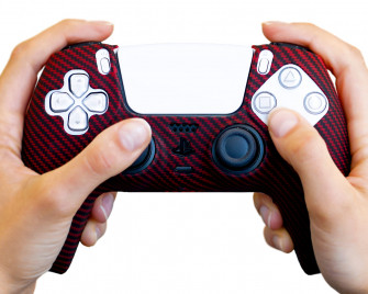 Red Carbon Fiber Proflex Ps5 Dualsense Silicone Controller Skin
