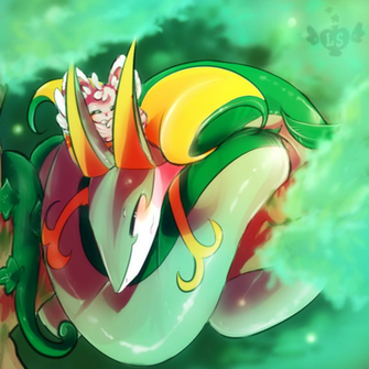 Napping Serperior By Lovespellart