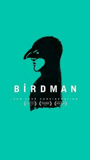 Birdman Poster Film Green Background iPhone Wallpaper