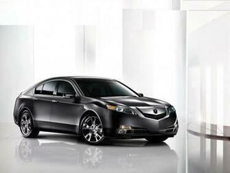 Acura Tl Black Side Style Cars Reflection Stock