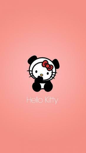 Hello Kitty With Pink Background Wallpaper iPhone