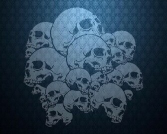 Blue Skulls Wallpaper HD Desktopinhq Net
