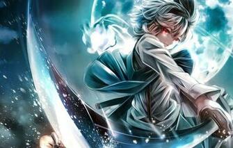 Wallpaper The Sky Girl Night Weapons Moon Katana Anime