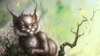Furry Creature And A Bird Wallpaper Hotwallpaper