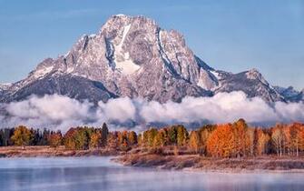 HD Montagne Automne Lac Feuille Arbre Rouge Wallpaper Autumn Mountain