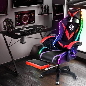 Buy Geepro Gaming Chair With Massage And Led Rgb Lights Ergonomic Wallpaper