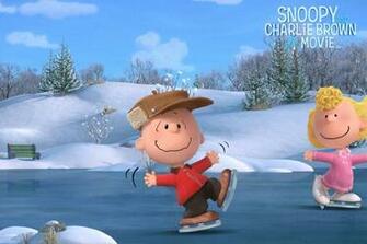 Charlie Brown Skating The Peanuts Movie Wallpaper