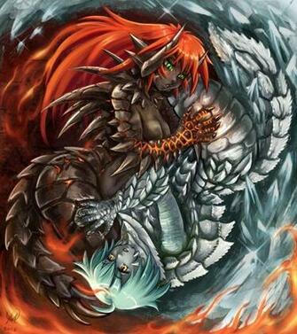 Akantor And Ukanlos Polar Opposites By Maxa Art Monster Hunter