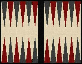 Needlepoint S Backgammon Cherry Charcoal