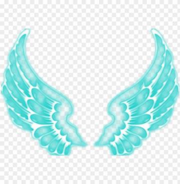 Angel Angels Wing Wings Fairy Ftestickers Blue Neon