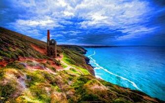 Tin Mine In Cornwall Artistic Background Pixels