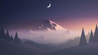 Minimalist Mountain Wallpaper Top