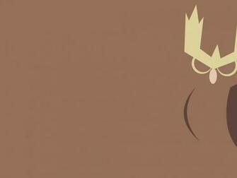Minimalist Wallpaper Of A Noctowl Flying Pokemon Species