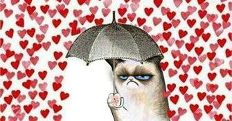 Grumpy Cat Does Not Like Valentine S Day Pets Pin