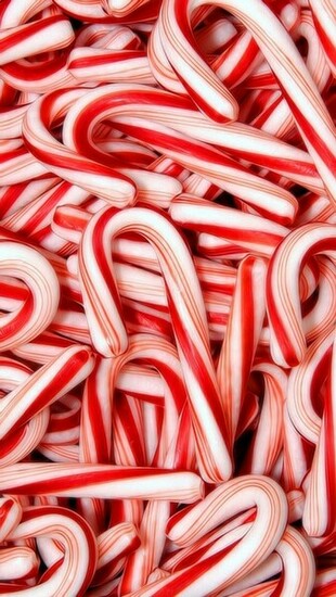 Candy Canes iPhone Wallpaper