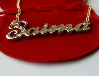 Karat Gold Plated Name Necklace Saima