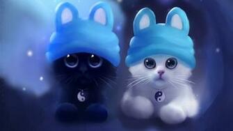 Sweet Kittens Caps Desktop Pc And Mac Wallpaper