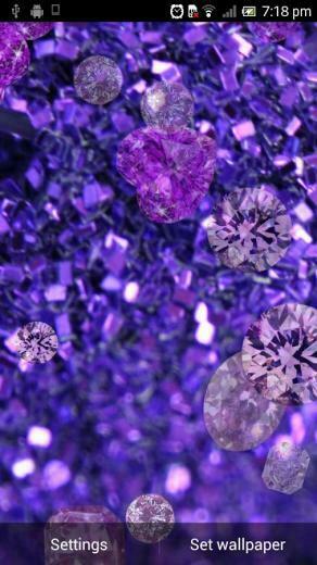 Purple Diamonds Live Wallpaper Screenshot