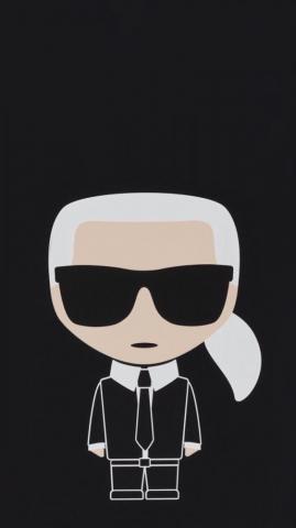 Karl Lagerfeld Cute Black Wallpaper Glam Apple