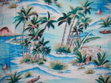 Vintage Hawaiian Wallpaper Flowers Pattern