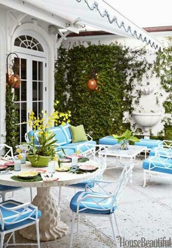 The Designers Had Cast Coquina Dining Table Made For Terrace