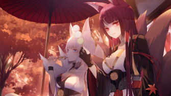 Azur Lane Kaga Akagi Anime Girls 4k Wallpaper