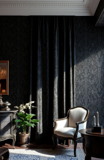 Black Curtain Wallpaper