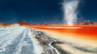 Landscapes Dust Bolivia Swirls Wallpaper