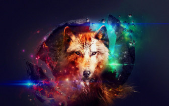 Galaxy Wolf Wallpaper