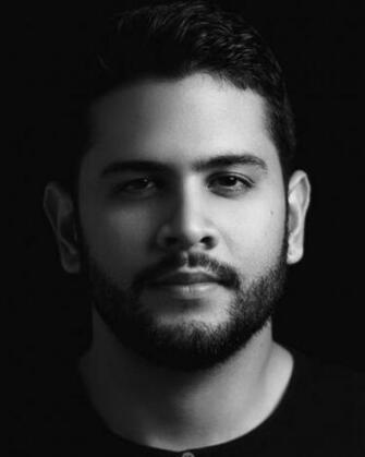 Black And White Low Key High Contrast Portrait With Rembrandt