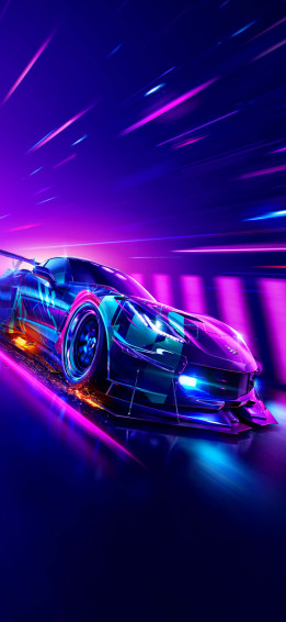 Feel The Speed With iPhone Xs And Need For Heat Wallpaper