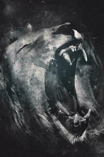 Ios7 Lion Roaring Parallax HD iPhone iPad Wallpaper