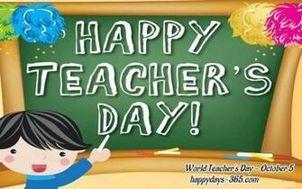World Teacher S Day October Happy Days
