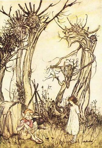 Mother Goose Man In The Wilderness A Illustration Arthur Rackham Art