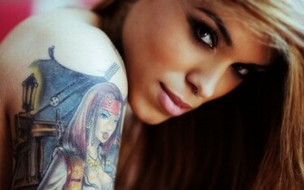 Drummond Tattoo Close Up Wallpaper Arabella