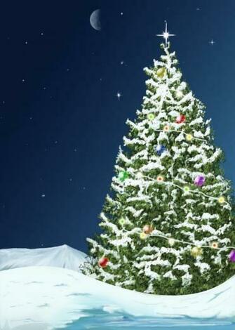 Christmas Card Template Snow Vector Landscape Illustration