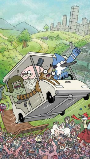 Regular Show Golf Cart Wallpaper For iPhone