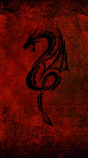 Wallpaper Dragon Pattern Red Black Samsung Galaxy